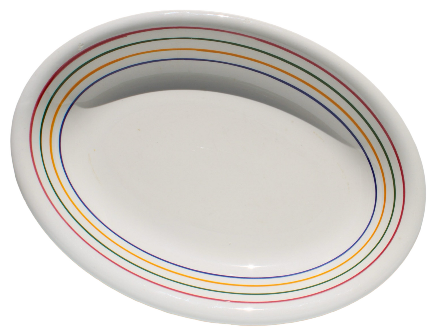 Rainbow Stripe Oval Platter