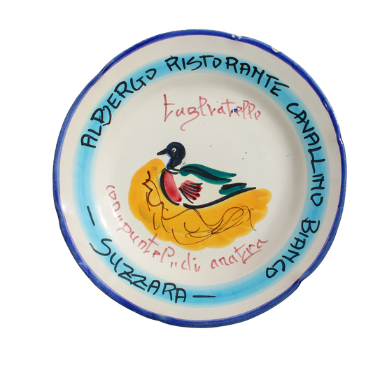 Buon Ricordo Plate - Cavallino Bianco (Duck)