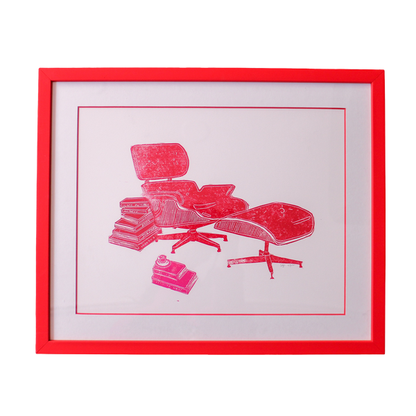 Framed "Lounging Bibliophile" Print by Olivia Vannucci