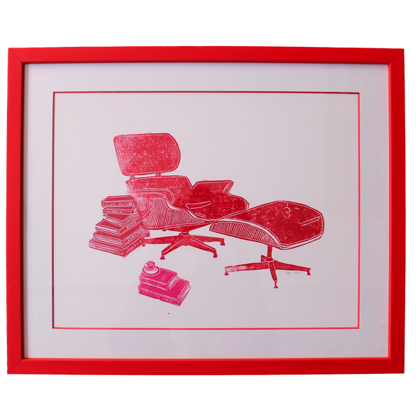 Framed "Lounging Bibliophile" Print by Olivia Vannucci