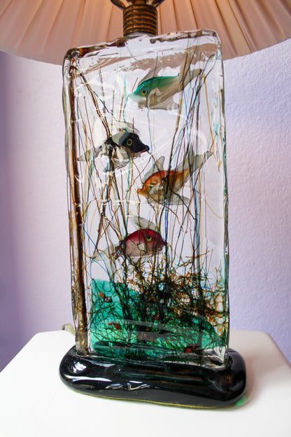 1950s Murano Glass Aquarium Lamp