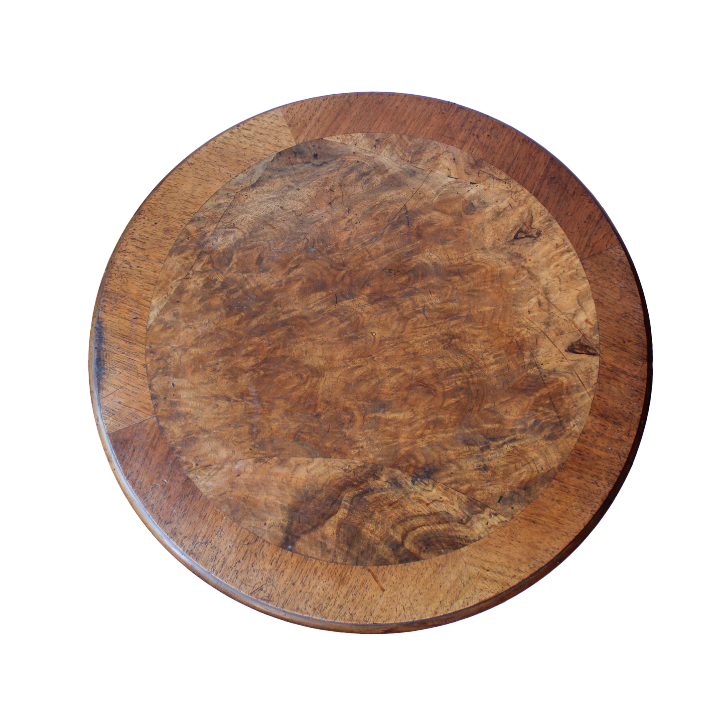 Round Wood Two Tier Side table