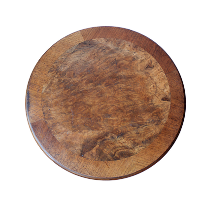Round Wood Two Tier Side table