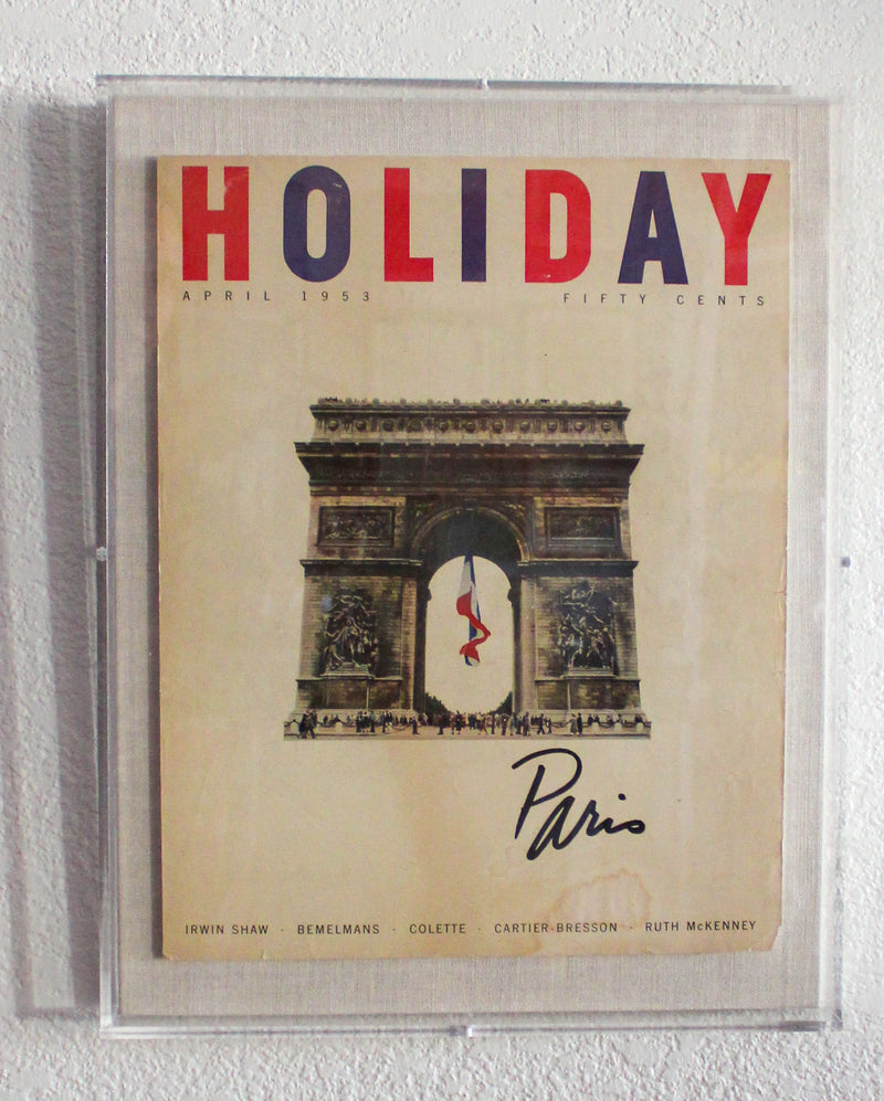 Framed Holiday Magazine Cover - April 1953, "Paris" (Blue Frame)