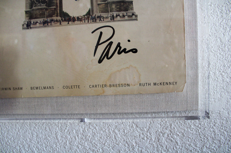 Framed Holiday Magazine Cover - April 1953, "Paris" (Blue Frame)