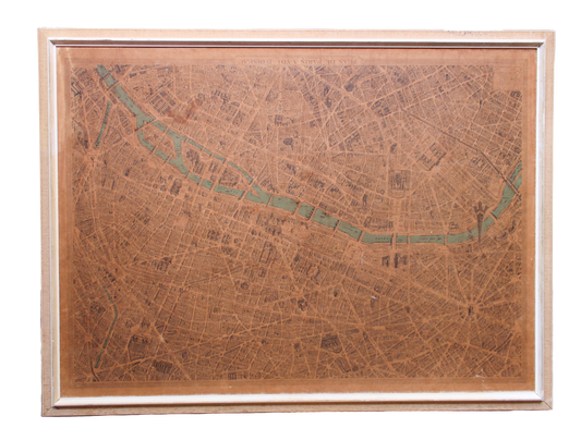 1959 Large Paris Map "Plan De Paris A Vol D'Oiseau"