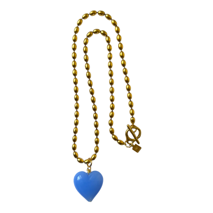 Bacio Murano Glass Heart Necklace