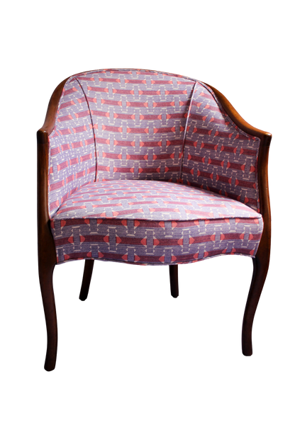 Vintage 1960s Kittinger Furniture Chair in Fermoie Sicily Fabric