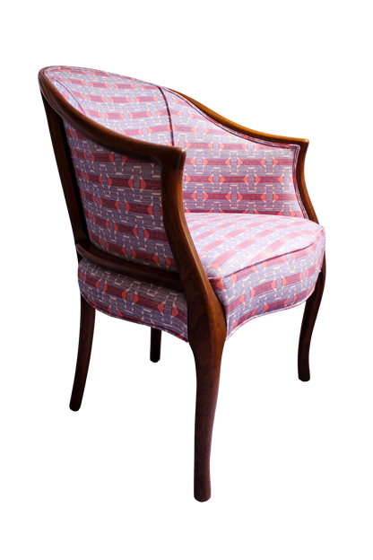 Vintage 1960s Kittinger Furniture Chair in Fermoie Sicily Fabric