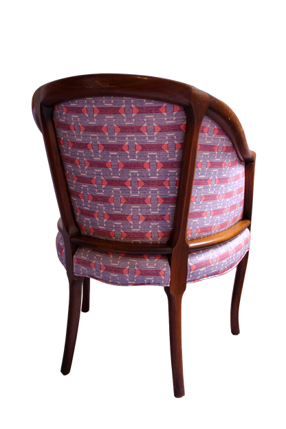 Vintage 1960s Kittinger Furniture Chair in Fermoie Sicily Fabric