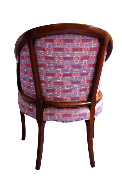Vintage 1960s Kittinger Furniture Chair in Fermoie Sicily Fabric