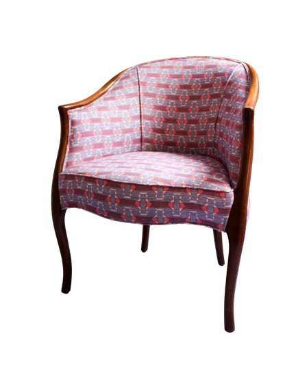 Vintage 1960s Kittinger Furniture Chair in Fermoie Sicily Fabric