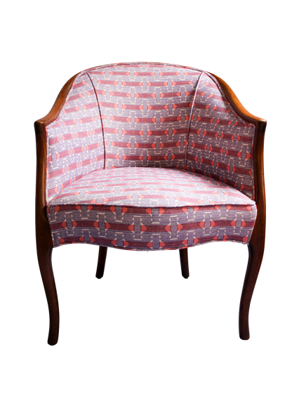 Vintage 1960s Kittinger Furniture Chair in Fermoie Sicily Fabric