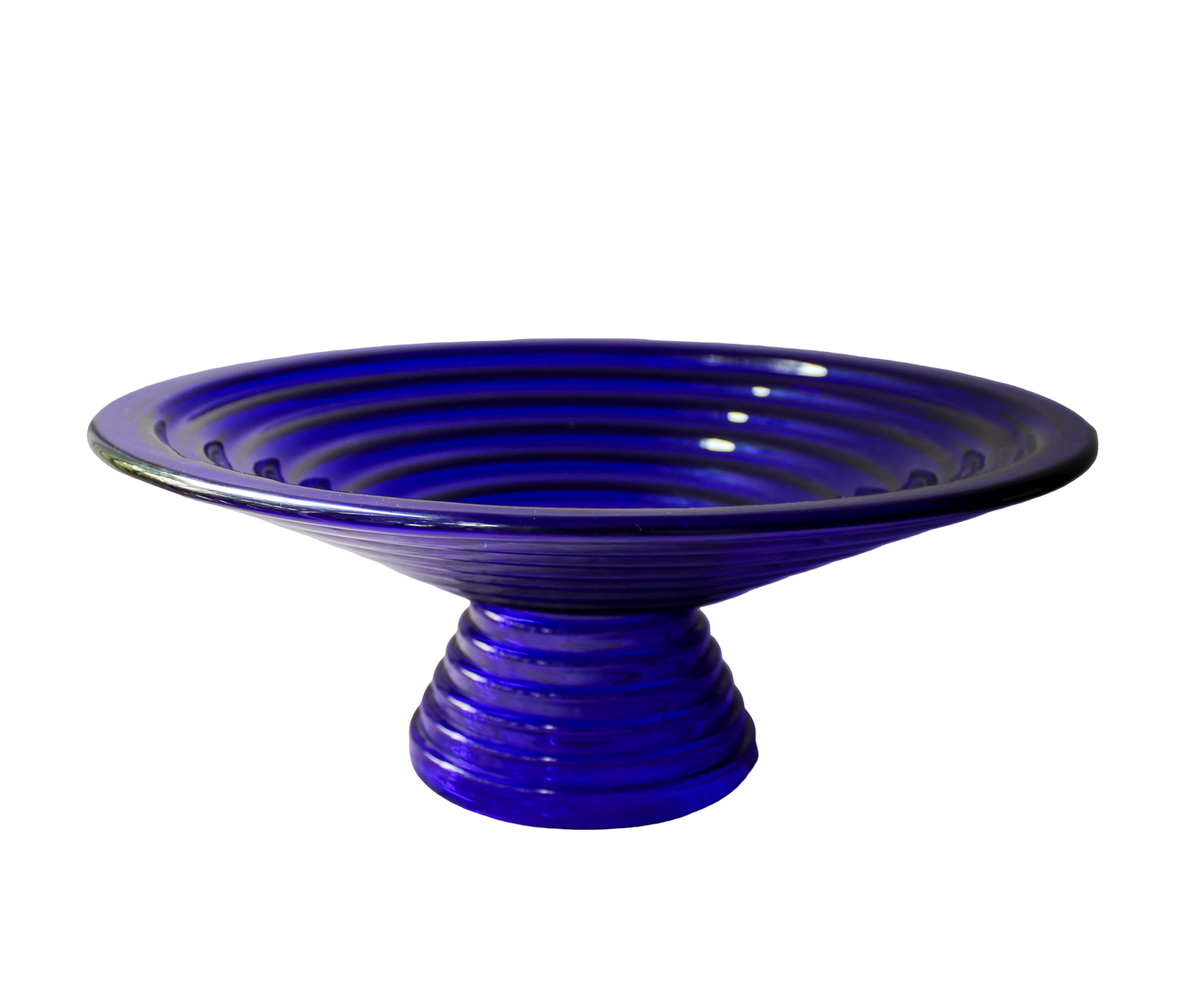 Cobalt Blue Tiered Footed Bowl