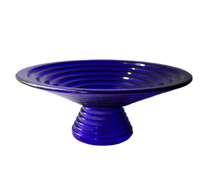 Cobalt Blue Tiered Footed Bowl