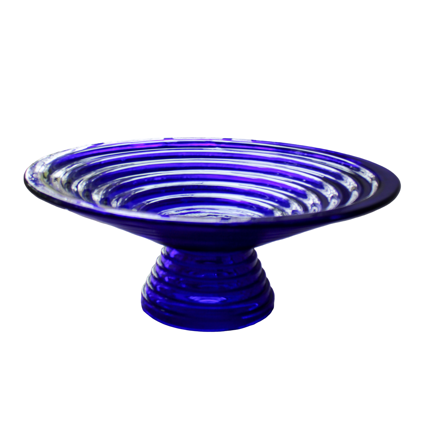 Cobalt Blue Tiered Footed Bowl