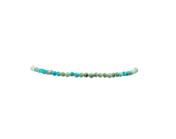 Gold Filled Ball Bracelet 2mm with Mixed Turquoise