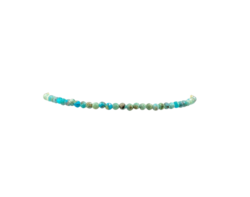 Gold Filled Ball Bracelet 2mm with Mixed Turquoise