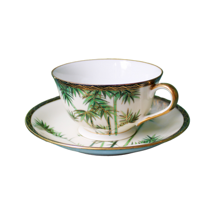 1960's Soko Japan Hand Painted Bone China Bamboo Pattern Dinnerware