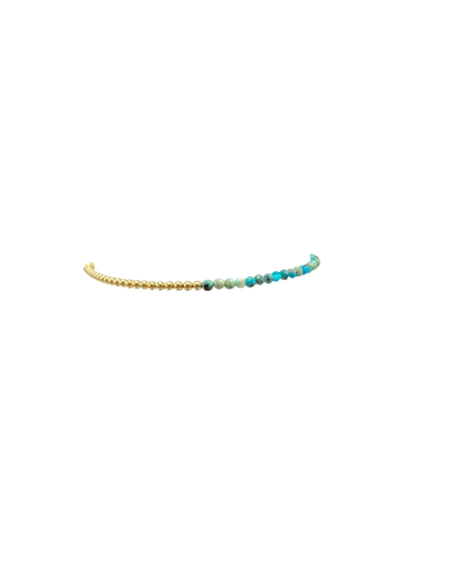 Gold Filled Ball Bracelet 2mm with Mixed Turquoise