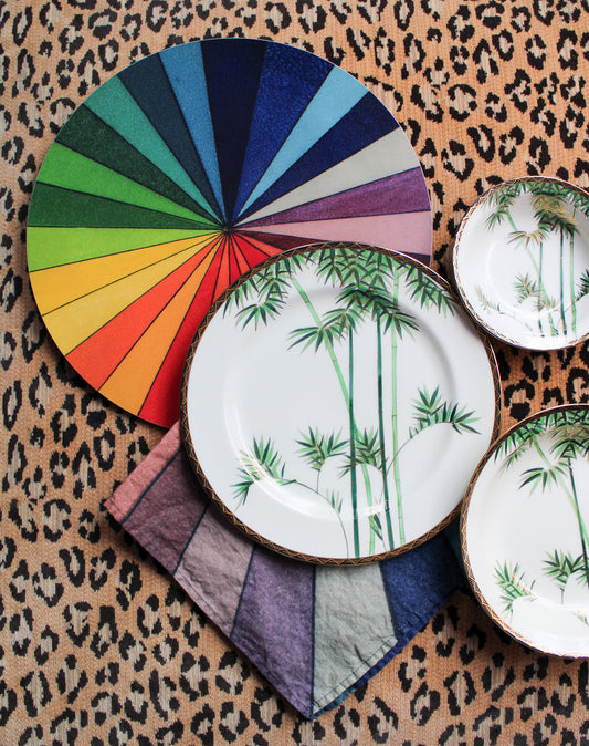 1960's Soko Japan Hand Painted Bone China Bamboo Pattern Dinnerware