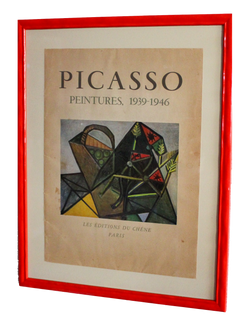 Framed Cover of Picasso Peintures Book of Lithographs by Editions du Chene, 1941