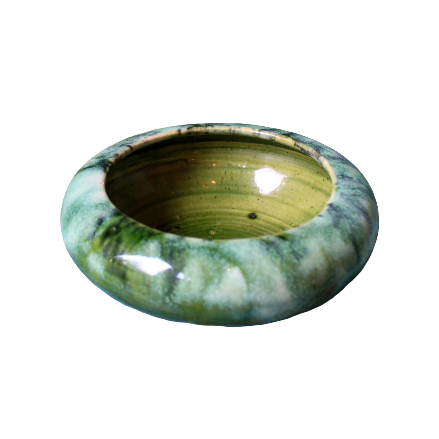 McCoy Drip Glaze Green Bowl