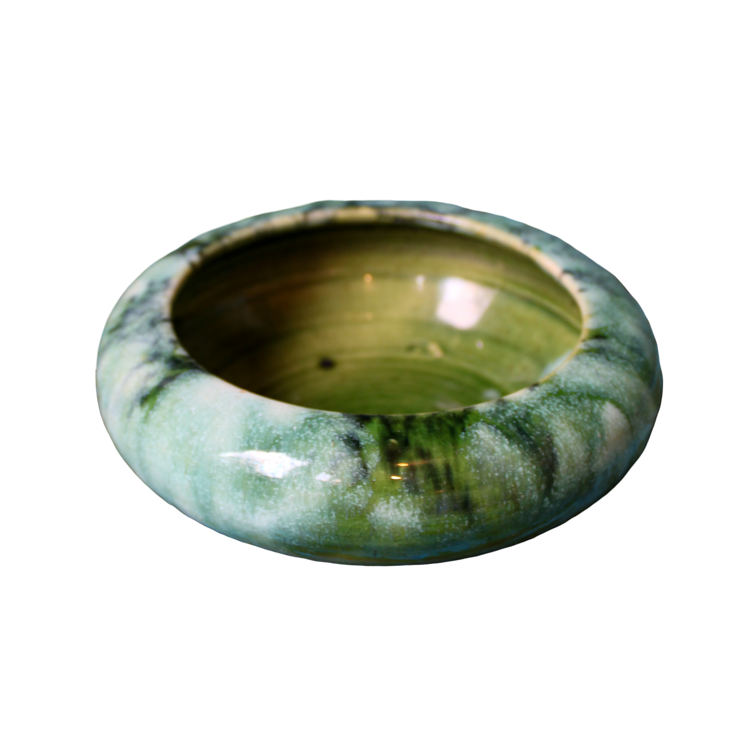 McCoy Drip Glaze Green Bowl