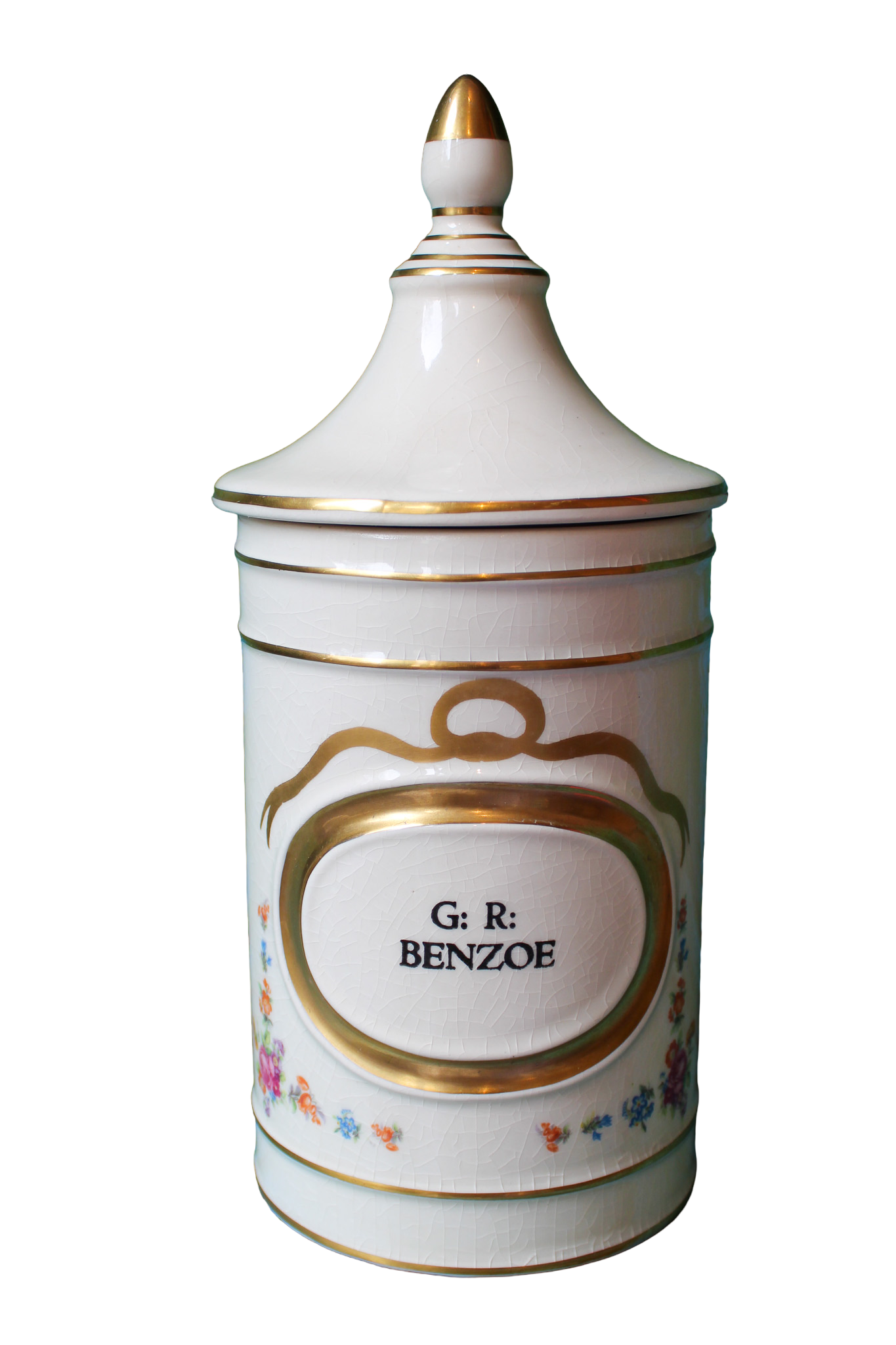 G: R: Benzoe Apothecary Jar