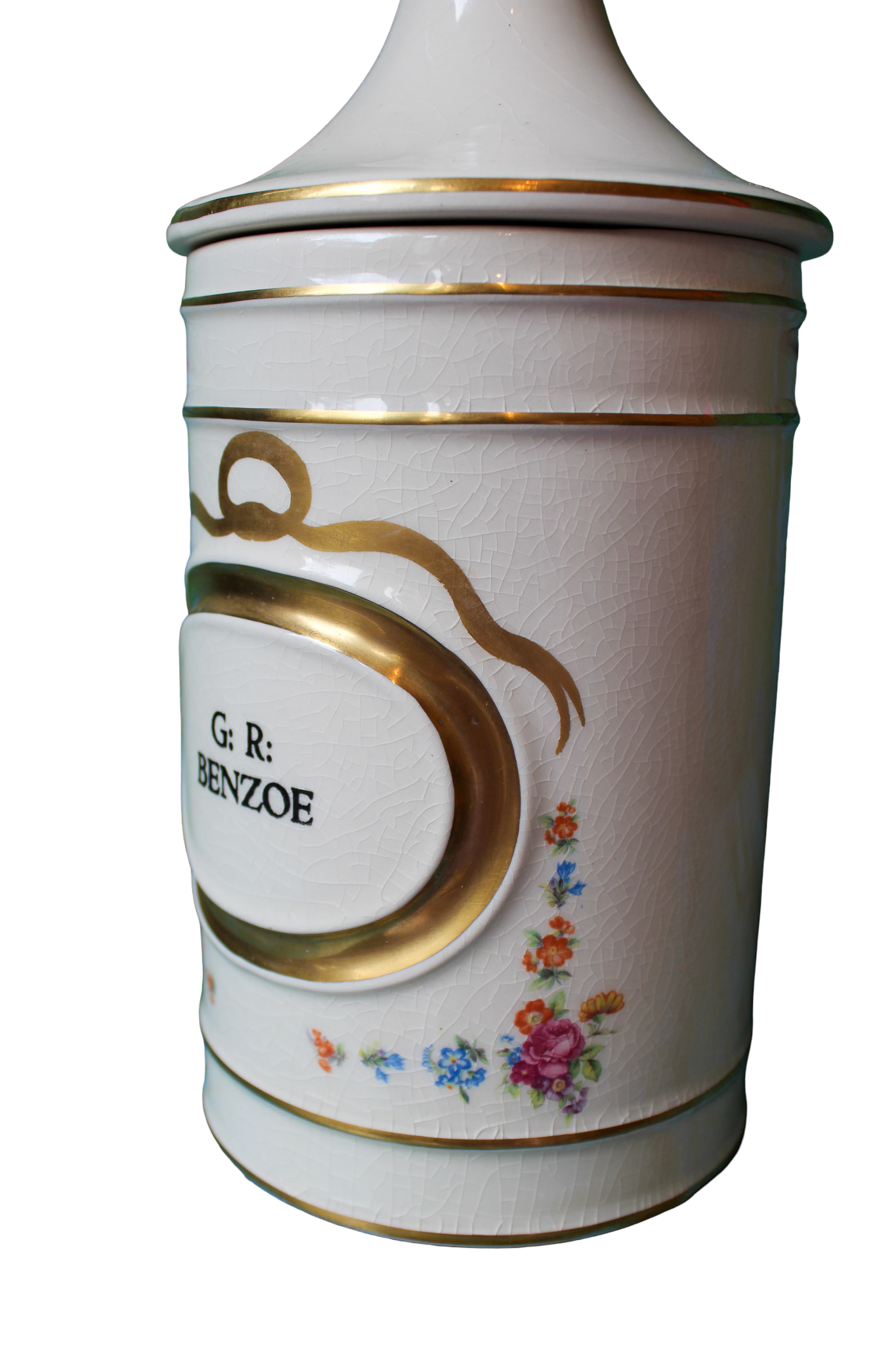 G: R: Benzoe Apothecary Jar