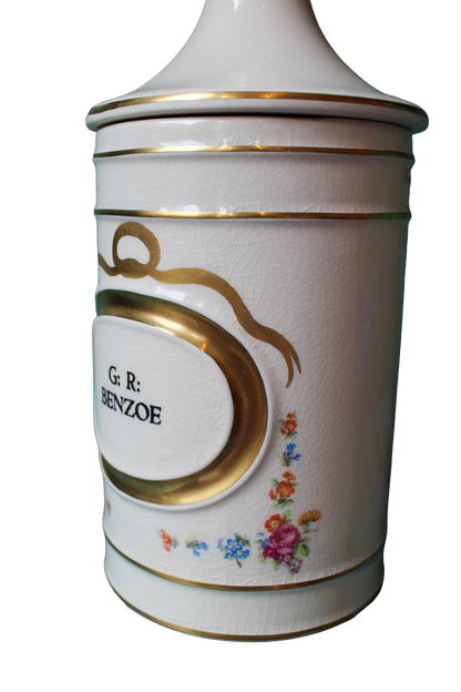 G: R: Benzoe Apothecary Jar
