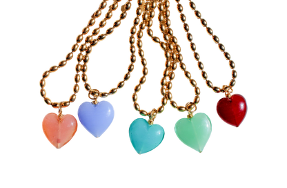 Bacio Murano Glass Heart Necklace