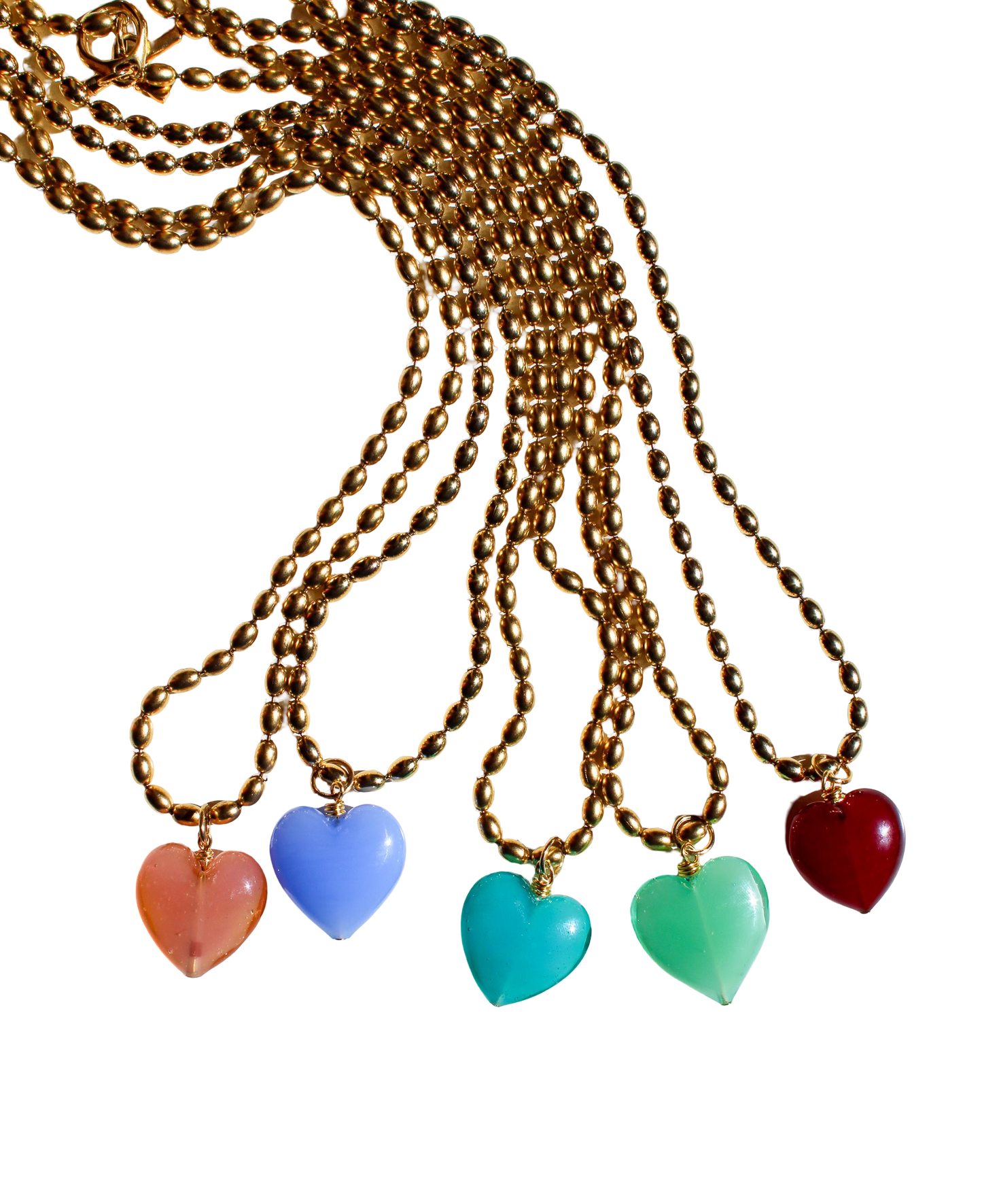Bacio Murano Glass Heart Necklace