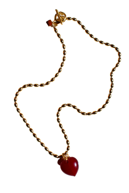 Bacio Murano Glass Heart Necklace