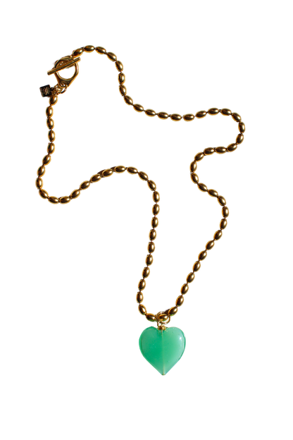 Bacio Murano Glass Heart Necklace