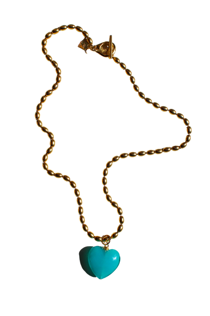 Bacio Murano Glass Heart Necklace