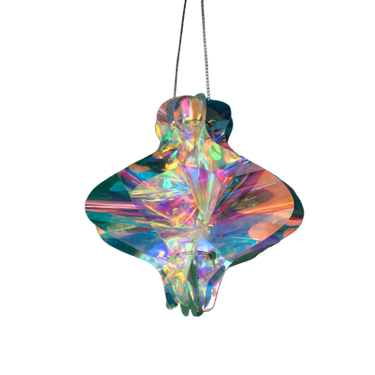 Iridescent Spindle Ornaments