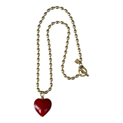 Bacio Murano Glass Heart Necklace