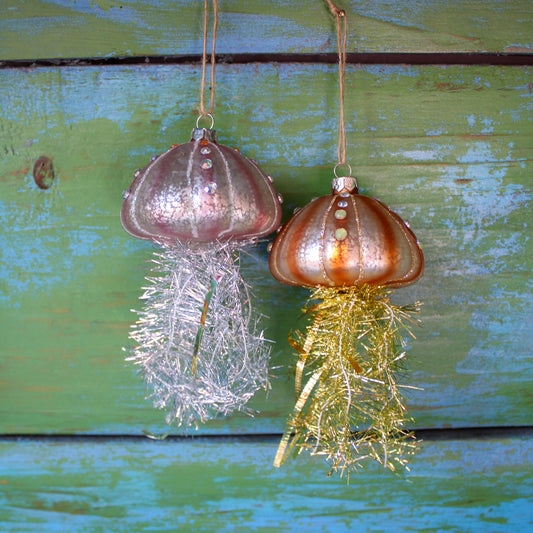 Tinsel Jellyfish Ornament