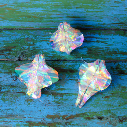 Iridescent Spindle Ornaments