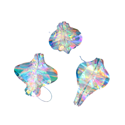 Iridescent Spindle Ornaments