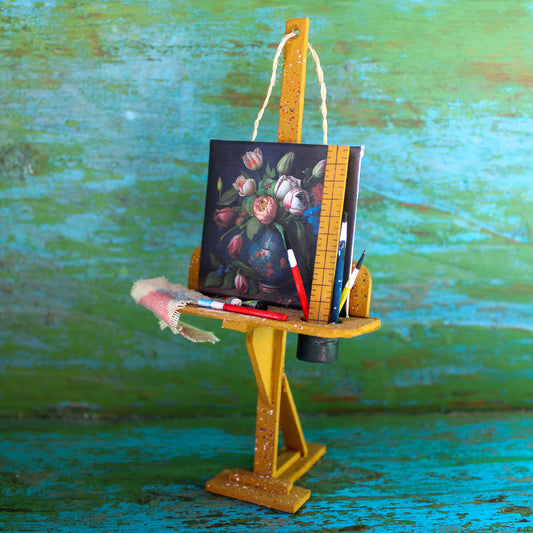 Artist's Work-in-Progress Easel Ornament