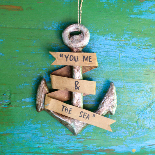 "You, Me & The Sea" Anchor Ornament
