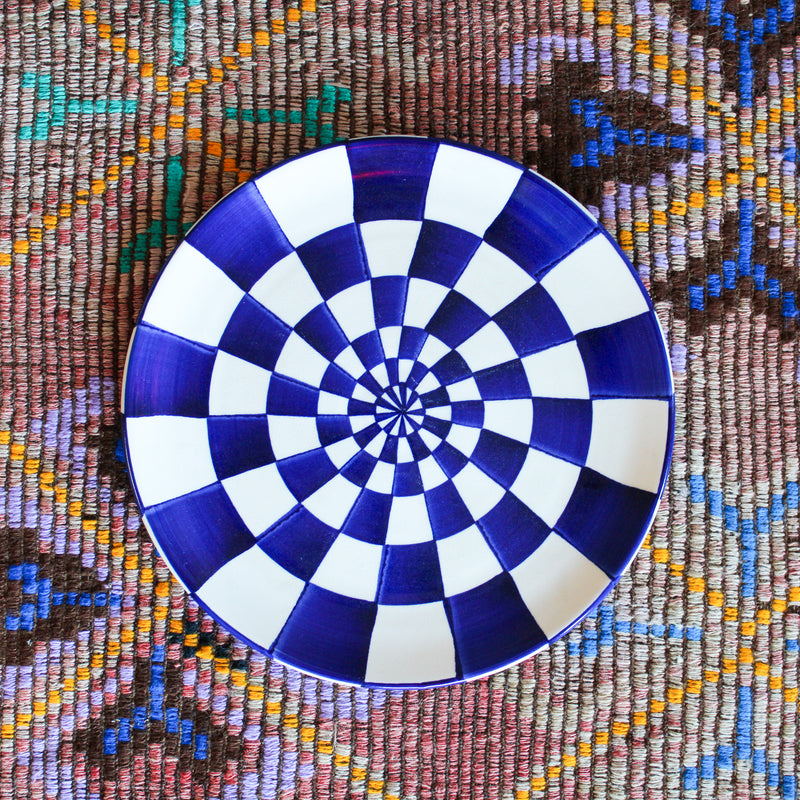 Duncan Todd Blue Checker Platter