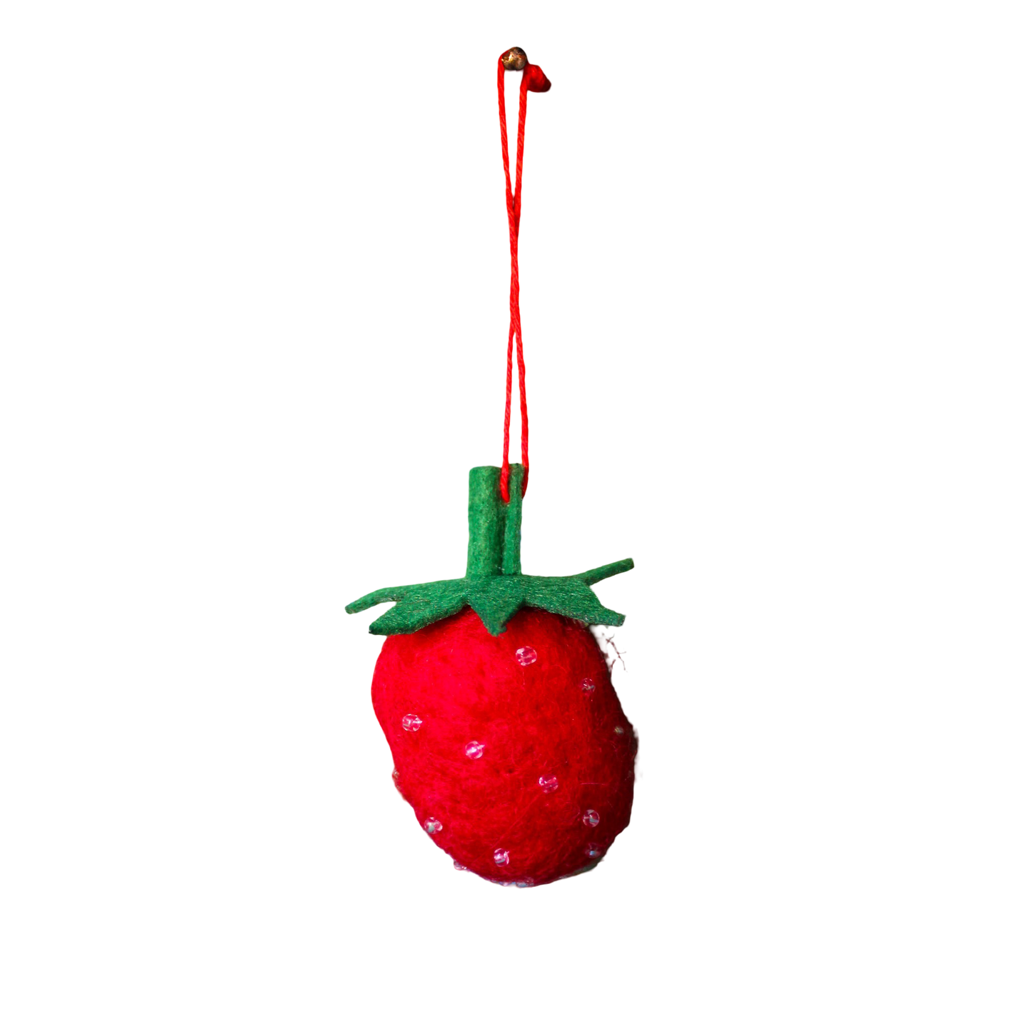 Felt Strawberry Ornament
