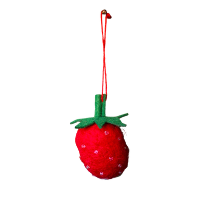 Felt Strawberry Ornament