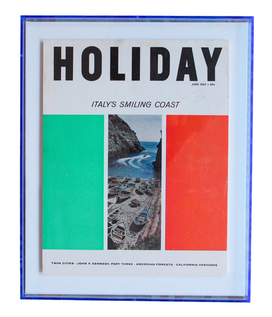 Framed Holiday Magazine Cover - June 1962, "Italy's Smiling Coast"