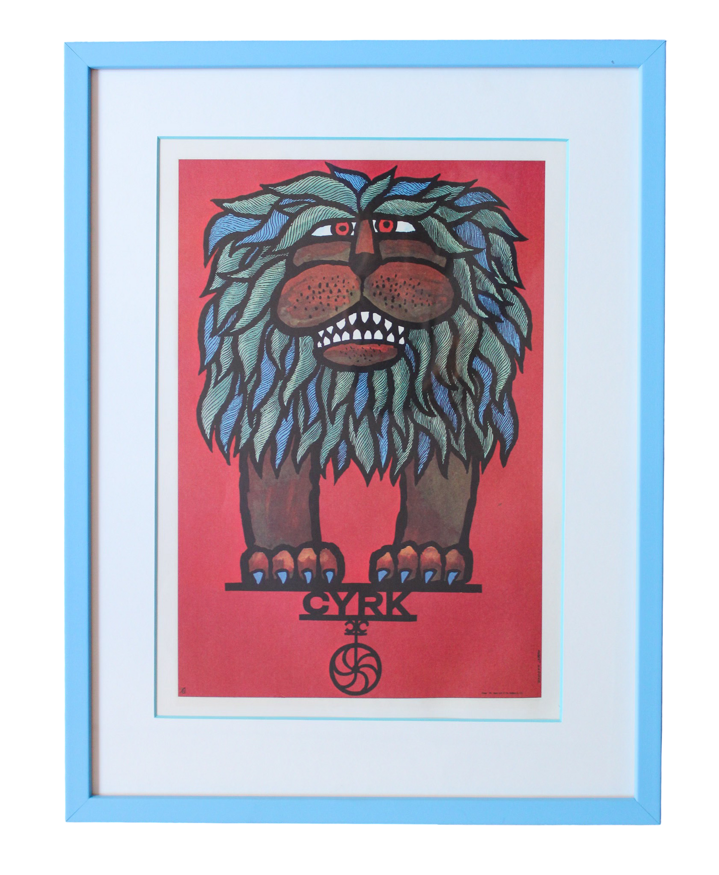 Framed Circus Poster Print - Lion