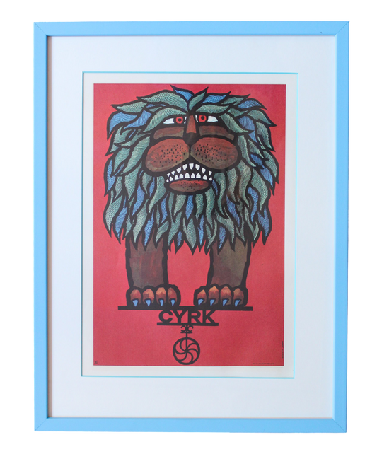 Framed Circus Poster Print - Lion