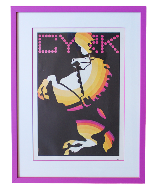 Framed Circus Poster Print - Rainbow Horse